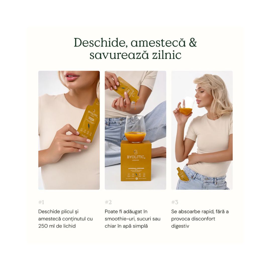Turmeric Curcumin Lipozomal 30 plicuri Byolitic London