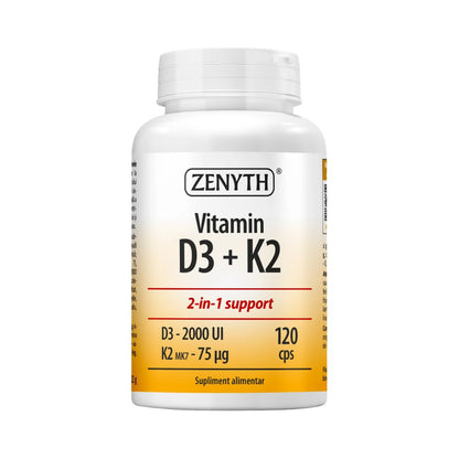Vitamin D3 2000 IU + K2 120 caps Zenyth