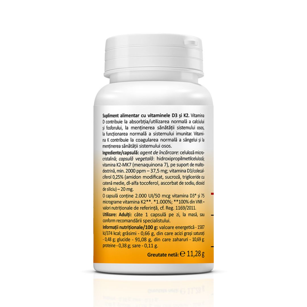 Vitamina D3 2000 UI + K2 120 caps Zenyth